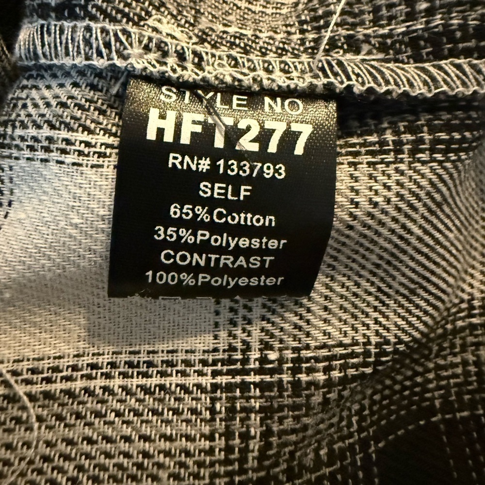 POL Deconstructed Hem Button Front Plaid Shacket Shirt Size M - Picture 4 of 4